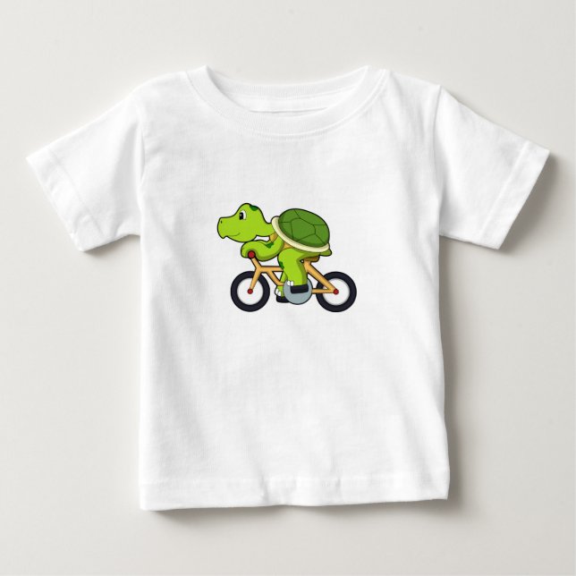 Turtle with Bicycle.PNG Baby T-Shirt (Front)