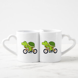 Turtle with Bicycle.PNG Coffee Mug Set
