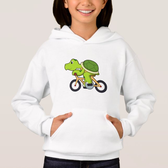 Turtle with Bicycle.PNG Hoodie (Front)