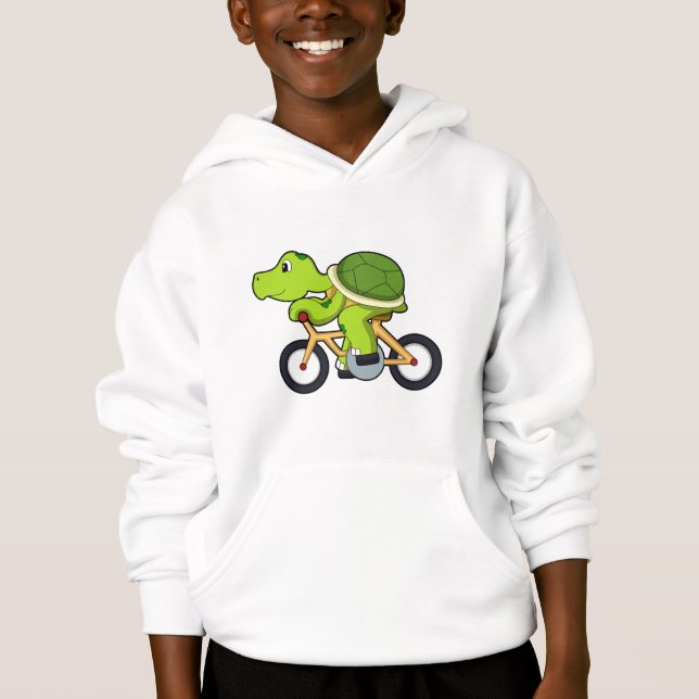 Turtle with Bicycle.PNG Hoodie (Front)