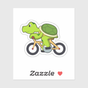 Turtle with Bicycle.PNG Sticker
