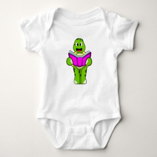 Turtle with Book Baby Bodysuit