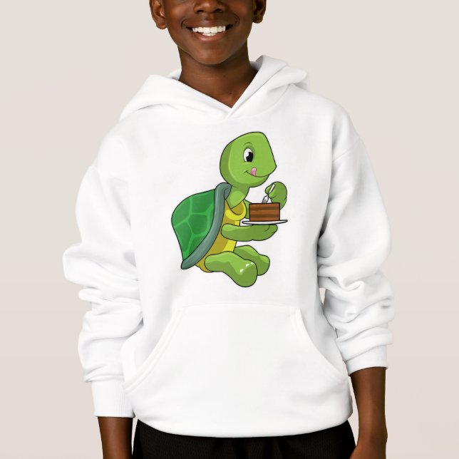 Turtle with Cake Hoodie (Front)