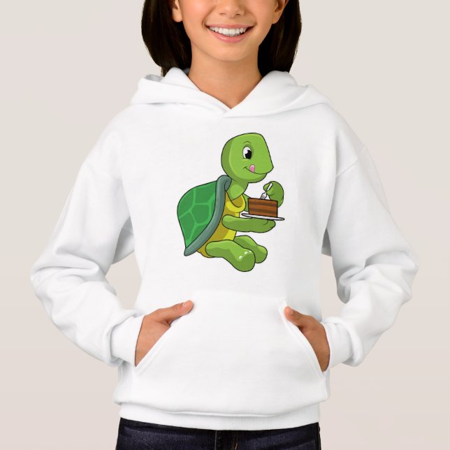 Turtle with Cake Hoodie (Front)