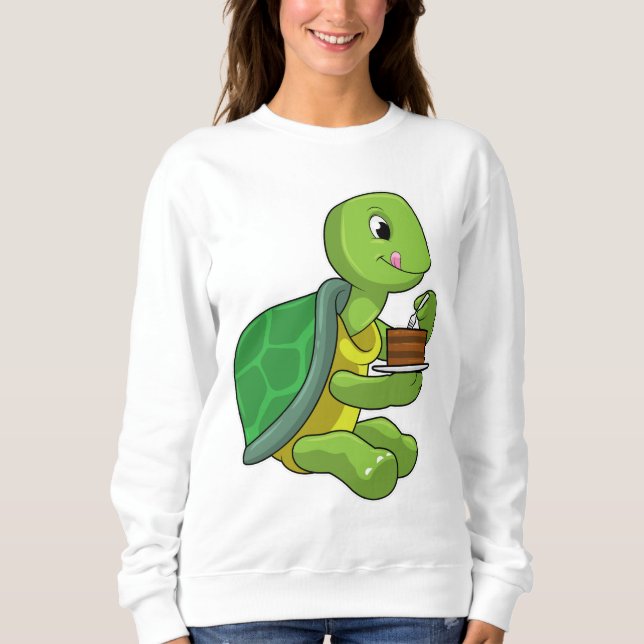 Turtle with Cake Sweatshirt (Front)