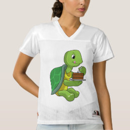 Turtle with Cake Women&#39;s Football Jersey