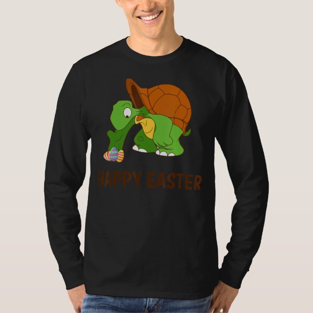 Turtle with Eggs Easter Day T-Shirt (Front)