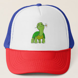 Turtle with Flower Daisy Trucker Hat