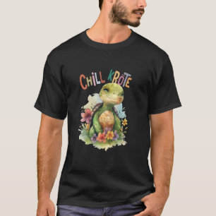 turtle with flowers cute turtles shielded animal b T-Shirt