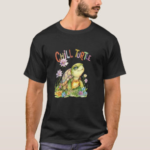 turtle with flowers cute turtles shielded boy chil T-Shirt