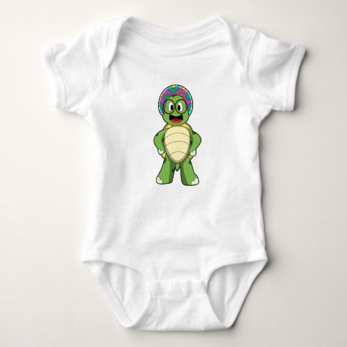 Turtle with Hat Baby Bodysuit