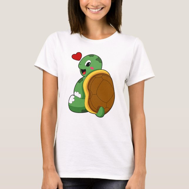 Turtle with Heart T-Shirt (Front)