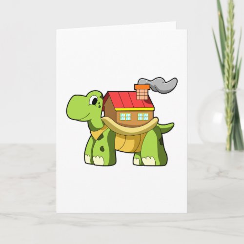 Turtle with House Card