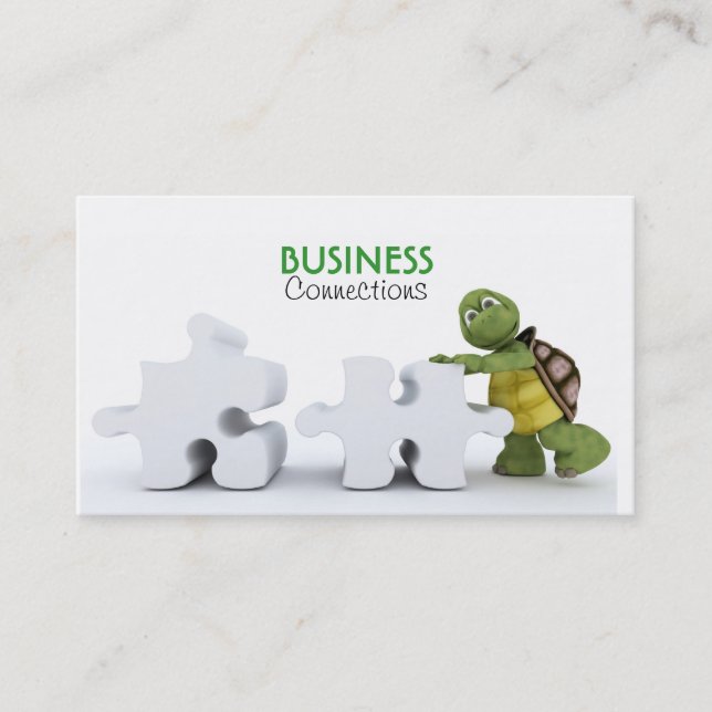 Turtle with Jigsaw Piece Business Card (Front)