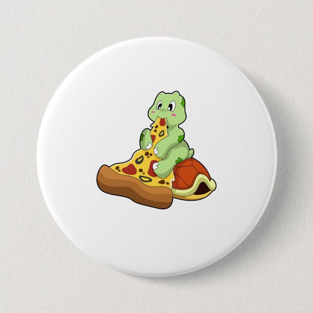 Turtle with Pizza Button (Front)