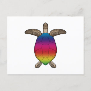 Turtle with Rainbow Colors Postcard