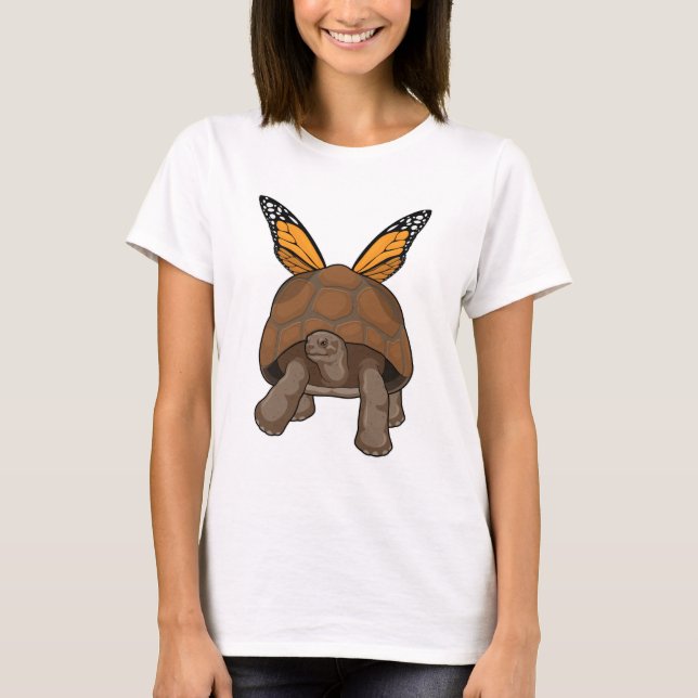 Turtle with Rainbow Colors T-Shirt (Front)