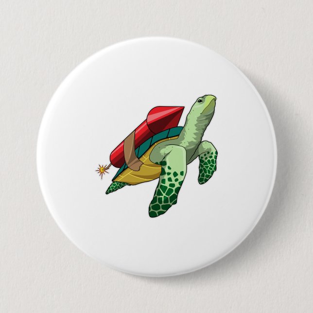 Turtle with Rocket Button (Front)