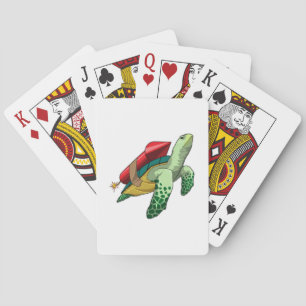 Turtle with Rocket Poker Cards