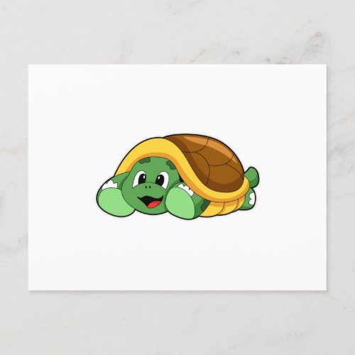 Turtle with Shell as Blanket Postcard