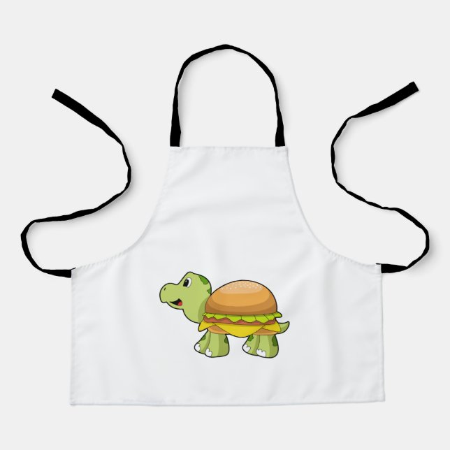 Turtle with Shell as Burger.PNG Apron (Front)
