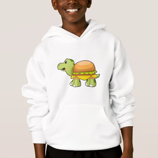 Turtle with Shell as Burger.PNG Hoodie (Front)