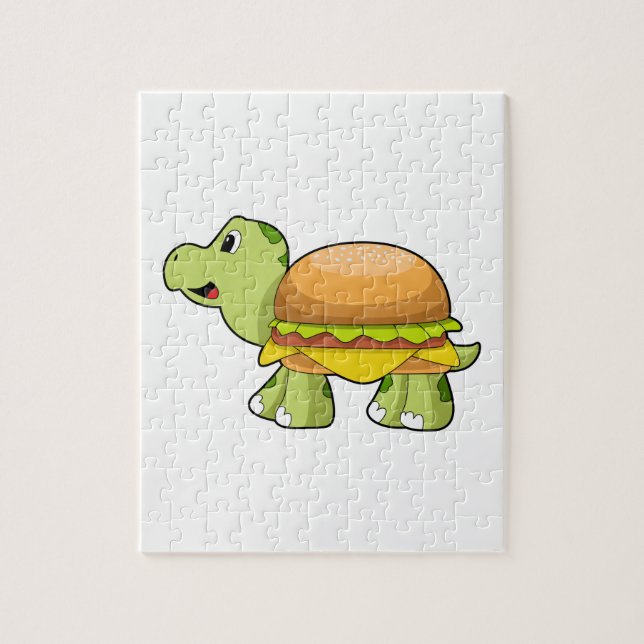 Turtle with Shell as Burger.PNG Jigsaw Puzzle (Vertical)