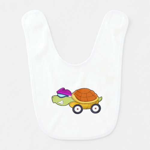 Turtle with Shell as Car Baby Bib