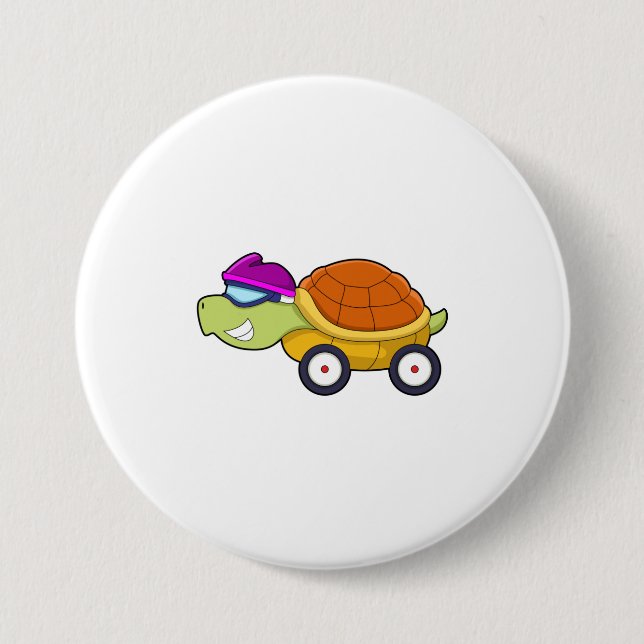 Turtle with Shell as Car Button (Front)