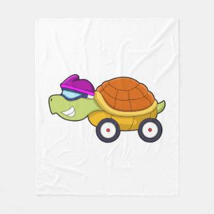Turtle with Shell as Car Fleece Blanket