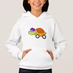 Turtle with Shell as Car Hoodie