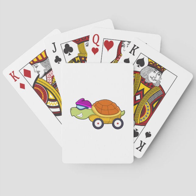 Turtle with Shell as Car Poker Cards (Back)