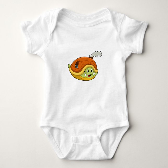 Turtle with Shell as House Baby Bodysuit (Front)