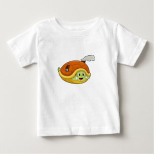 Turtle with Shell as House Baby T-Shirt