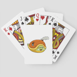 Turtle with Shell as House Poker Cards