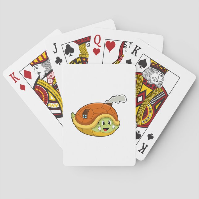 Turtle with Shell as House Poker Cards (Back)