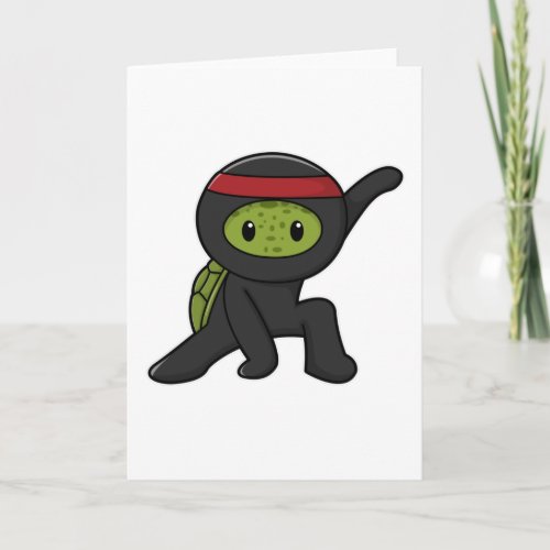 Turtle with Shell as Ninja Card