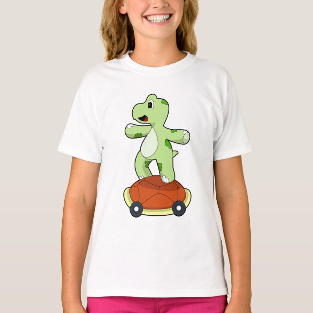 Turtle with Shell as Skateboard T-Shirt (Front)