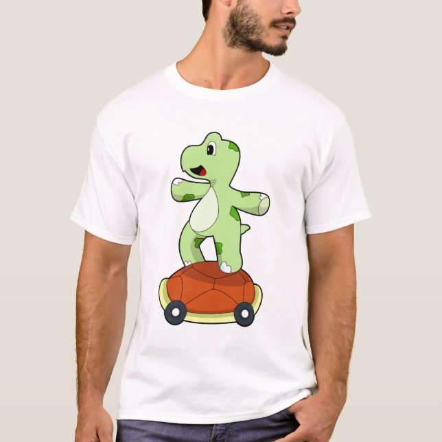 Turtle with Shell as Skateboard T-Shirt (Front)