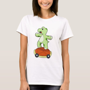 Turtle with Shell as Skateboard T-Shirt