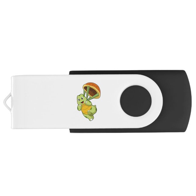 Turtle with Shell as Skydiver Flash Drive (Back)