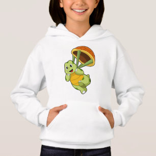 Turtle with Shell as Skydiver Hoodie