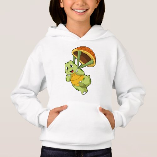 Turtle with Shell as Skydiver Hoodie