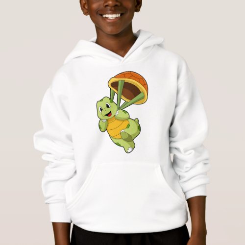 Turtle with Shell as Skydiver Hoodie