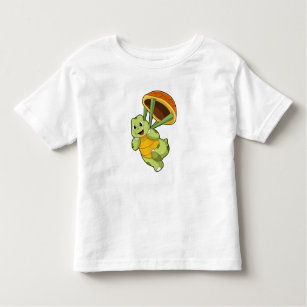 Turtle with Shell as Skydiver Toddler T-shirt