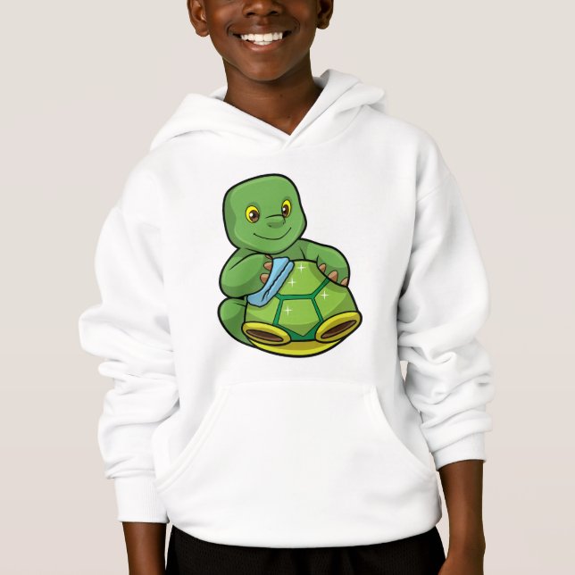 Turtle with Shell & Cleaning rag Hoodie (Front)