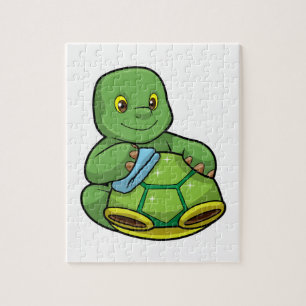 Turtle with Shell & Cleaning rag Jigsaw Puzzle