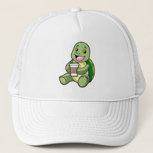 Turtle with Shell  Coffee to go Trucker Hat