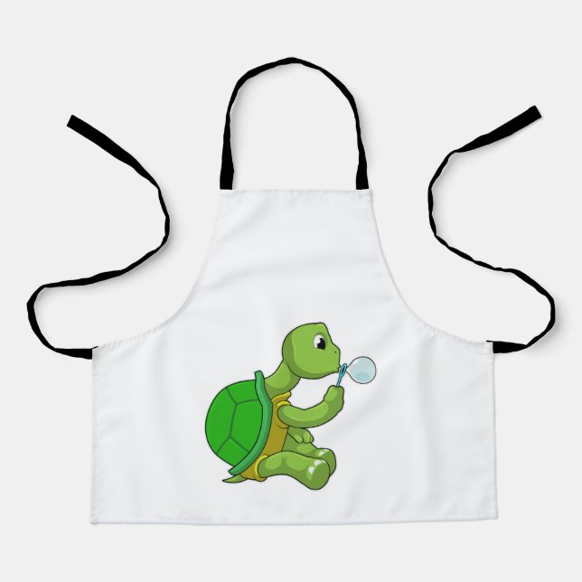 Turtle with Soap bubbles Apron (Front)