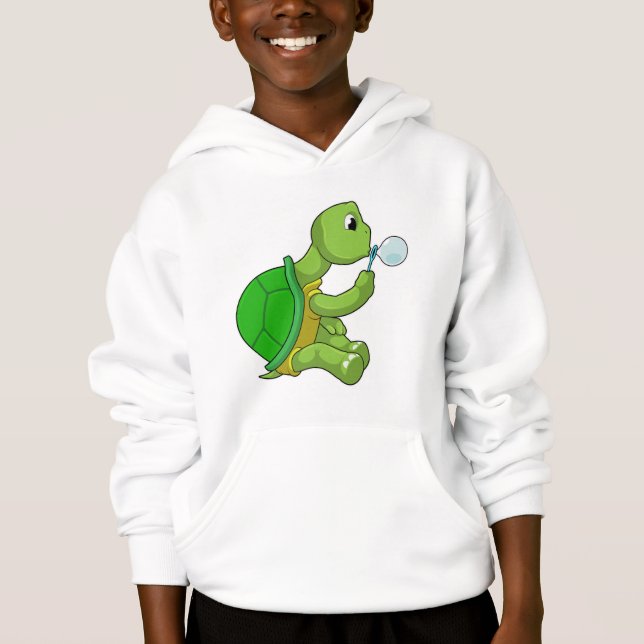 Turtle with Soap bubbles Hoodie (Front)